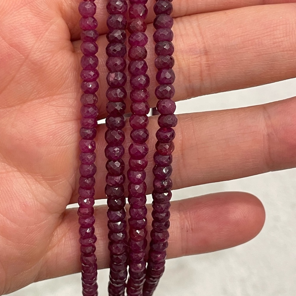 Ruby Beaded Necklace - image 1